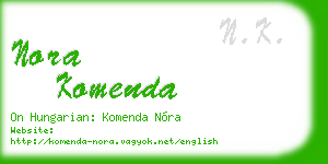 nora komenda business card